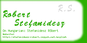 robert stefanidesz business card