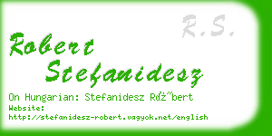robert stefanidesz business card